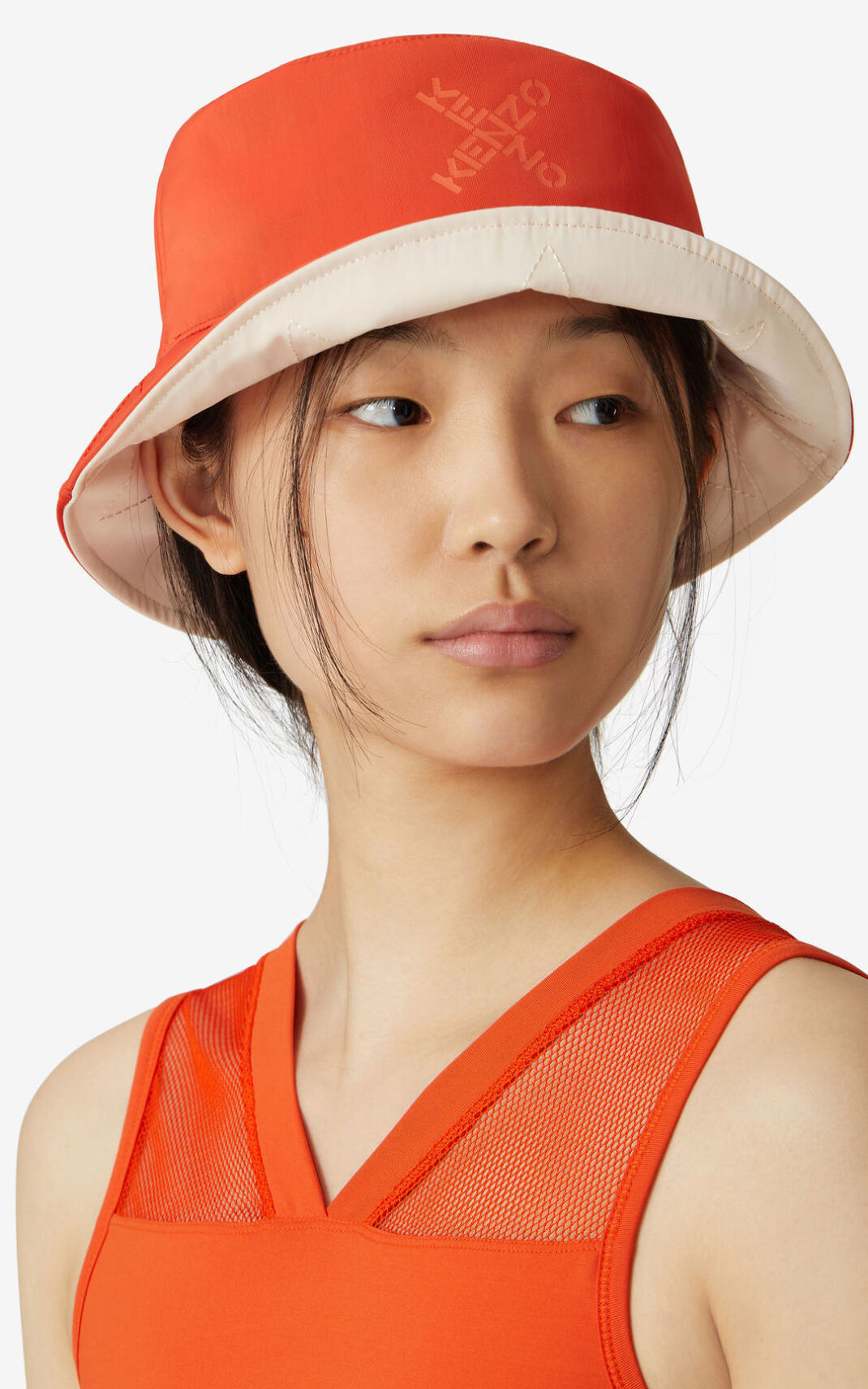 Chapeu Pescador Kenzo Sport Little X Masculino - Laranja Escuro | 908EAZSVB